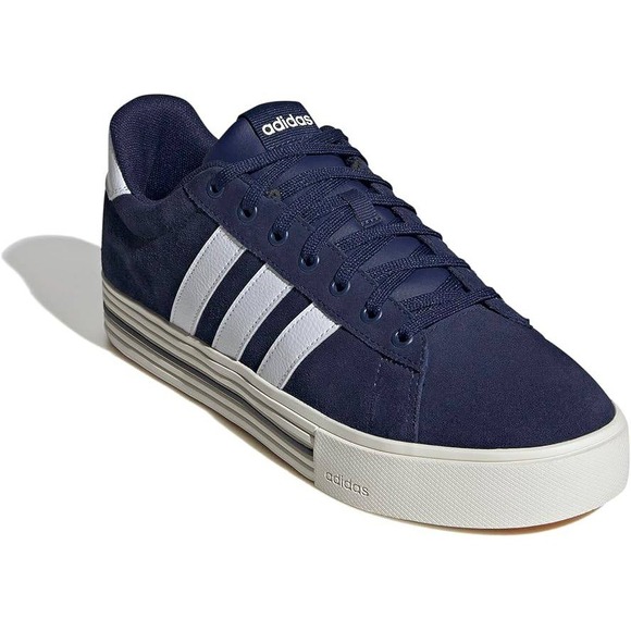 adidas Other - Adidas Mens Daily 4.0 Sneakers Dark Blue White Off White Suede ID1112 Size 11.0